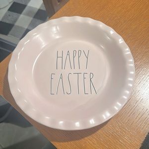 Happy Easter, pale pink Rae Dunn pie plate